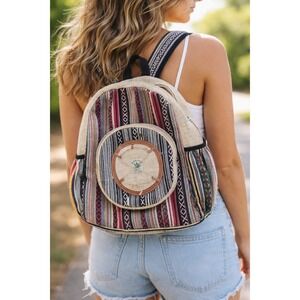 Himalaya Hemp Backpack Boho Festival Bag Made in Nepal Needs Repair